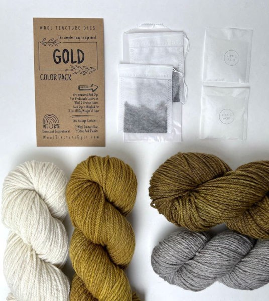 Wool Tincture Dyes - Color Pack -  Gold